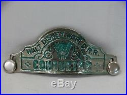Walt Disney Railroad Cast Member Rr Conductor Hat Badge Rare