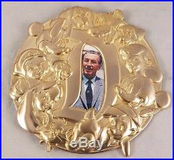 Walt Disney Super Jumbo Disney Pin GenEARation D Walt Disney World Gold Portrait