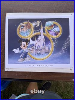 Walt Disney Theme Parks Prints. Set Of 4. Rare. 14x11