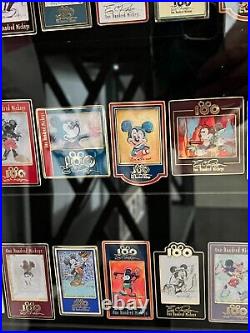 Walt Disney World 100 Mickeys by Eric Robison Pin Set Professionally framed