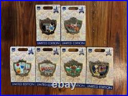 Walt Disney World 50th Anniversary Attraction Crest Pins Lot Of 6