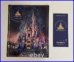 Walt Disney World 50th Anniversary Theme Park Commemorative Poster & Map Oct 1st