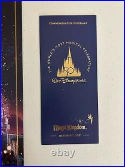 Walt Disney World 50th Anniversary Theme Park Commemorative Poster & Map Oct 1st