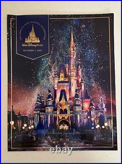 Walt Disney World 50th Anniversary Theme Park Commemorative Poster & Map Oct 1st