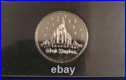 Walt Disney World Fab 5 Theme Park Icons Framed Lithograph & 4 Parks Coin Set