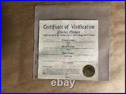 Walt Disney World Framed Pin Set Steve Zollman, Certificate of Verification