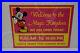 Walt Disney World MAGIC KINGDOM PINK PARKING POLE RETAIN TICKETS STEEL SIGN