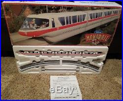 Walt Disney World Monorail Red Stripe Train Track Playset Lights Sounds Tested +