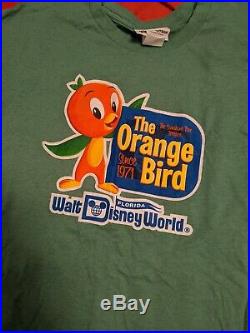 Walt Disney World Orange Bird Since 1971 Florida Shirt SizeXL Green Citrus Swirl