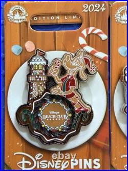 Walt Disney World Park 2024 Christmas Gingerbread Set of 6 Pins