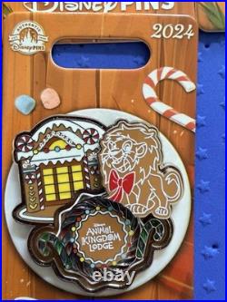 Walt Disney World Park 2024 Christmas Gingerbread Set of 6 Pins