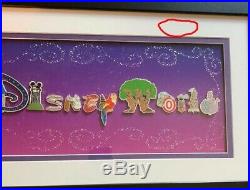 Walt Disney World Park Attractions Character Letter Framed 15 Pin Set Custom