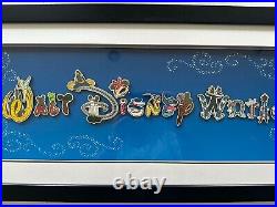 Walt Disney World Resort Letters With Characters Framed Pin Set Open Edition