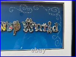 Walt Disney World Resort Letters With Characters Framed Pin Set Open Edition