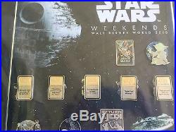 Walt Disney World Star Wars Weekend Framed Pin Trading Set Art