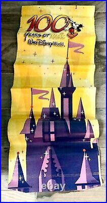 Walt Disney World Theme Park 100 Years of Magic Vinyl Banner Set NEW Never Used