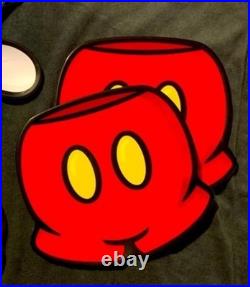 Walt Disney World Theme Park Exclusive Mickey Mouse Body Plastic Plates (6)