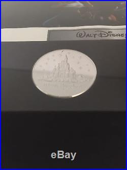 Walt Disney World Theme Park Litho & 4 Coins Framed Set. Discontinued Rare In Uk