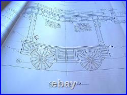 Walt Disney World Theme Park Merchandise Cart Blueprints 4 sheets 36 x 48