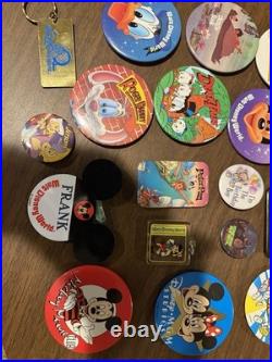 Walt Disney World Vintage Buttons Key Chains And Other