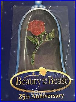 Wdi D23 Disney Beauty Beast Belle 25th Anniversary Enchanted Rose Jumbo Pin 150