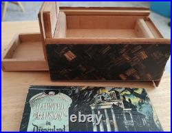 Wooden Inlay Puzzle Box with a Secret Drawer'The Haunted Mansion' Theme