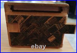 Wooden Inlay Puzzle Box with a Secret Drawer'The Haunted Mansion' Theme