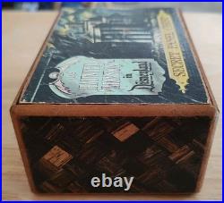 Wooden Inlay Puzzle Box with a Secret Drawer'The Haunted Mansion' Theme