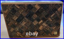 Wooden Inlay Puzzle Box with a Secret Drawer'The Haunted Mansion' Theme