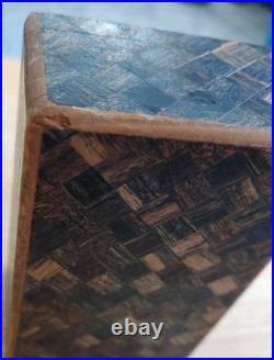 Wooden Inlay Puzzle Box with a Secret Drawer'The Haunted Mansion' Theme